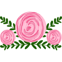 acquerello di fiori di rosa png