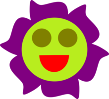 ícone de flor sorridente png
