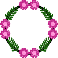 diseño de corona de flores png