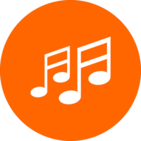 ícone de notas musicais