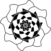 elemento de flor de mandala png