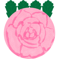 aquarela de flor rosa png