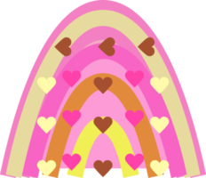 rainbow with hearts png