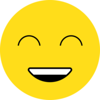 illustration de réaction de visage emoji jaune png