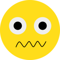 gele emoji gezicht reactie illustratie png