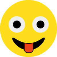 illustration de réaction de visage emoji jaune png