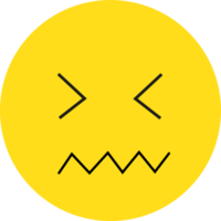 gele emoji gezicht reactie illustratie png