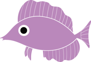 set di pesci dei cartoni animati. pesci piatti moderni, pesci isolati. pesce dal design piatto. illustrazione png