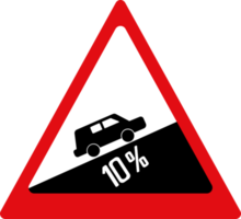 conception des panneaux de signalisation et des avertissements illustration d'icône de couleur rouge et blanche png