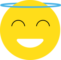 ilustração de reação de rosto emoji amarelo png