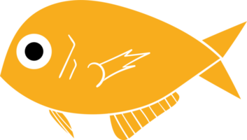 set di pesci dei cartoni animati. pesci piatti moderni, pesci isolati. pesce dal design piatto. illustrazione png