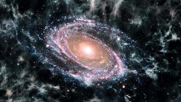 universo de viagem espacial interestelar para a galáxia espiral m81 video