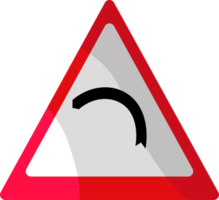 design von verkehrszeichen und warnungen rot-weiß gefärbte symbolillustration png