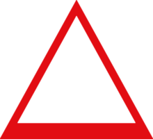 conception des panneaux de signalisation et des avertissements illustration d'icône de couleur rouge et blanche png