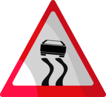 ontwerp van verkeersborden en waarschuwingen rood en wit gekleurde pictogramillustratie png