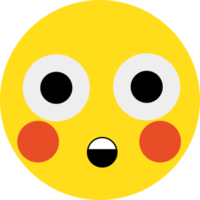 ilustración de reacción de cara de emoji amarillo png