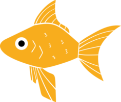 Reihe von Cartoon-Fischen. moderne plattfische, isolierte fische. Fisch im flachen Design. Illustration png