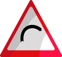 design von verkehrszeichen und warnungen rot-weiß gefärbte symbolillustration png