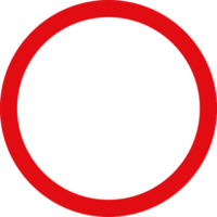 conception des panneaux de signalisation et des avertissements illustration d'icône de couleur rouge et blanche png