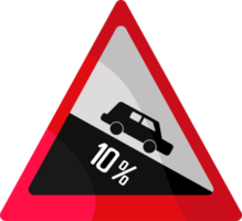 conception des panneaux de signalisation et des avertissements illustration d'icône de couleur rouge et blanche png