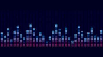 Sound wave equalizer. Digital music equalizer level. Abstract technology background vector