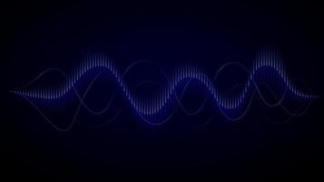 Abstract sound waves. Dynamic vibration background. Digital music equalizer. Vector
