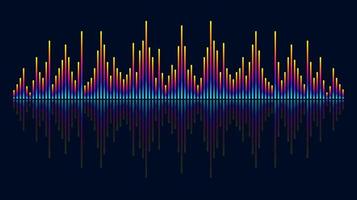 Colorful digital music equalizer. Abstract technology background vector