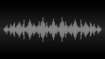 Sound wave equalizer on black background. Vector illustration