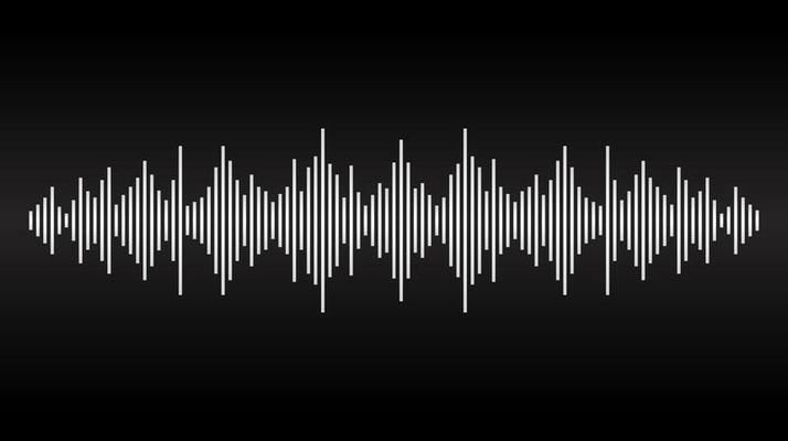 Sound wave equalizer on black background. Vector illustration