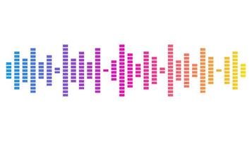 Sound wave equalizer isolated on a white background. Vector illustration