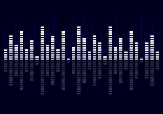 Sound wave equalizer. Digital music equalizer level. Abstract technology background vector