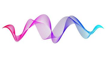 Abstract dynamic colorful flowing lines design. Sound wave background. Vector illustration