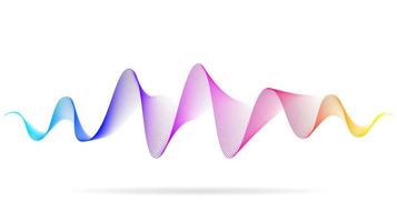 Abstract dynamic colorful flowing lines design. Sound wave background. Vector illustration of music, technology concept