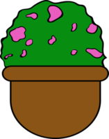 conception isolée de plante dans une illustration de plante de bureau en pot png