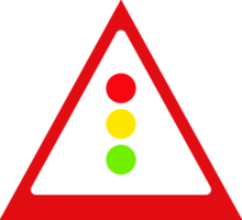 conception des panneaux de signalisation et des avertissements illustration d'icône de couleur rouge et blanche png