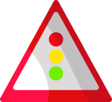 conception des panneaux de signalisation et des avertissements illustration d'icône de couleur rouge et blanche png