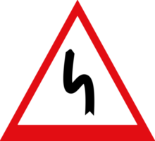 diseño de señales de tráfico y advertencias ilustración de icono de color rojo y blanco png