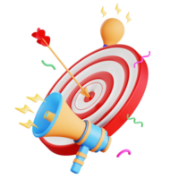 3D target business illustration png