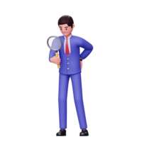 ilustração de personagem de empresário 3D png