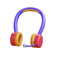 auriculares de ilustración de icono 3d png
