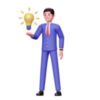 ilustração de personagem de empresário 3D png