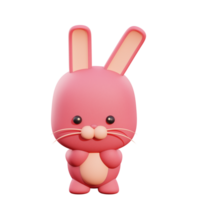 Cute rabbit 3d illustration png