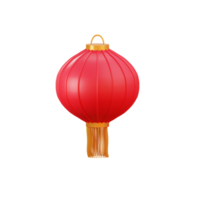 Linterna lunar de objeto de año nuevo chino 3d png