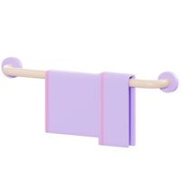 3d illustration bath towel object png