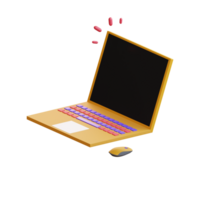 laptop de ilustração de ícone 3D png