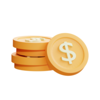 3d icon illustration dollar coin png