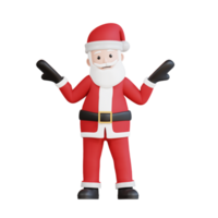 Santa claus mascot 3d character have no idea png