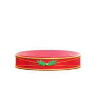 3d christmas red podium png