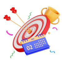 3D target business illustration png