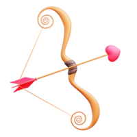 3D valentine båge av kärlek objekt png